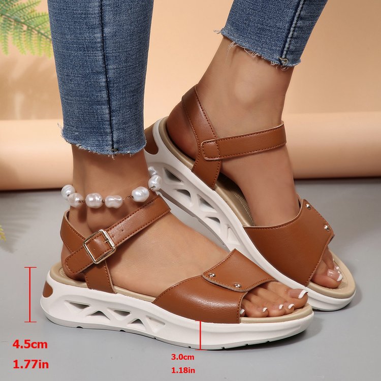 Dame Trendy Komfort-Sandaler med justerbar rem Stilla