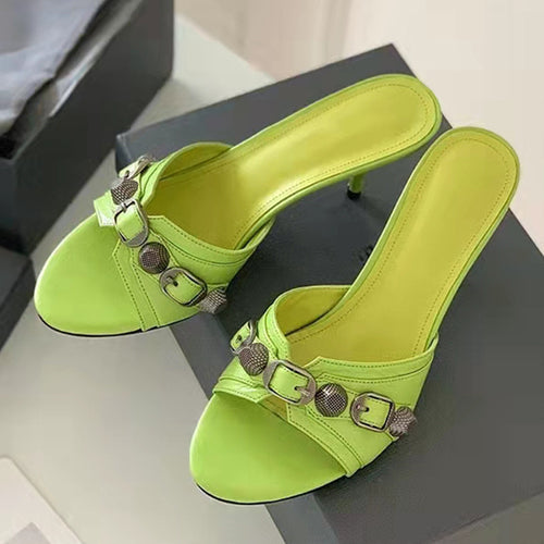 Femme Elegante Åben-Tå Slingback Hæle Stilla