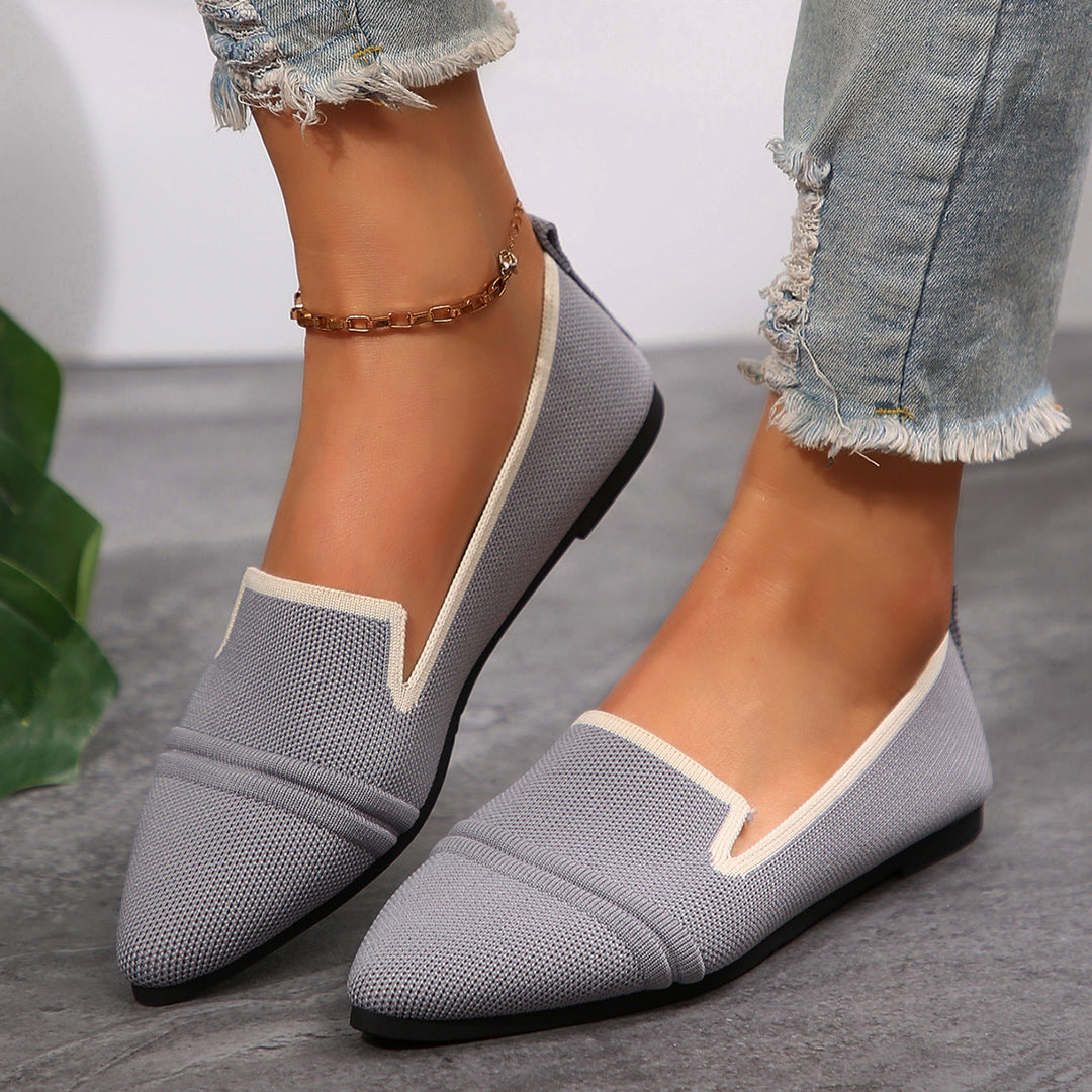 Dame moderne Ballerinas med åndbart overmateriale og fleksibel fodseng Stilla