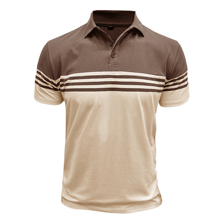 Herrer Poloshirt med moderne stribedetalje Stilla