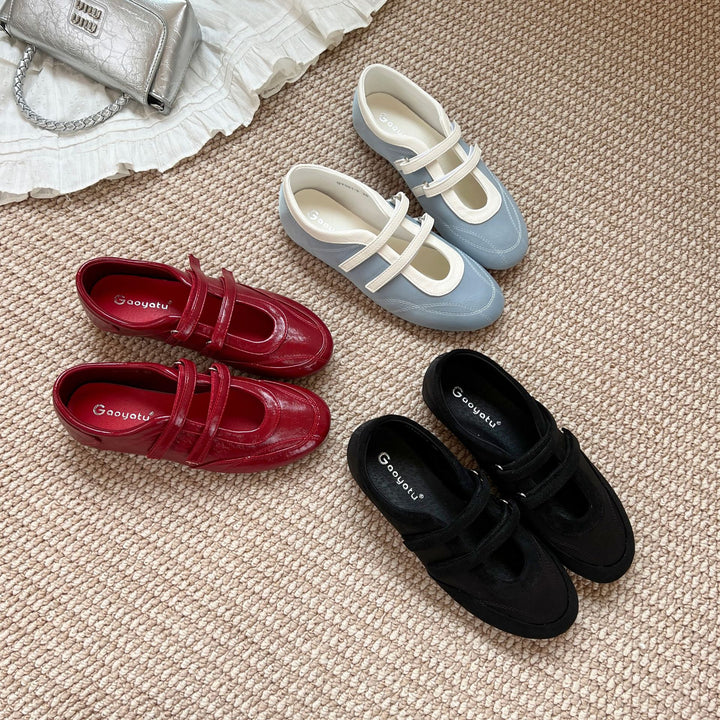 Dame Ballerinas med justerbar rem Stilla