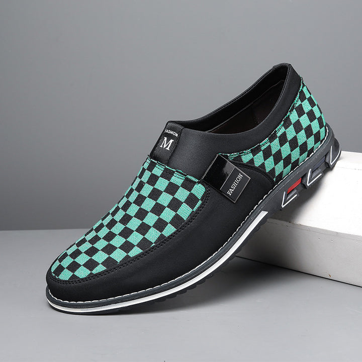 Herrer Trendy Slip-On Tjekkede Sneakers Stilla