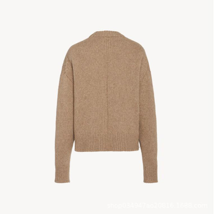 Dame mode chunky strik pullover med oversized ærmer Stilla