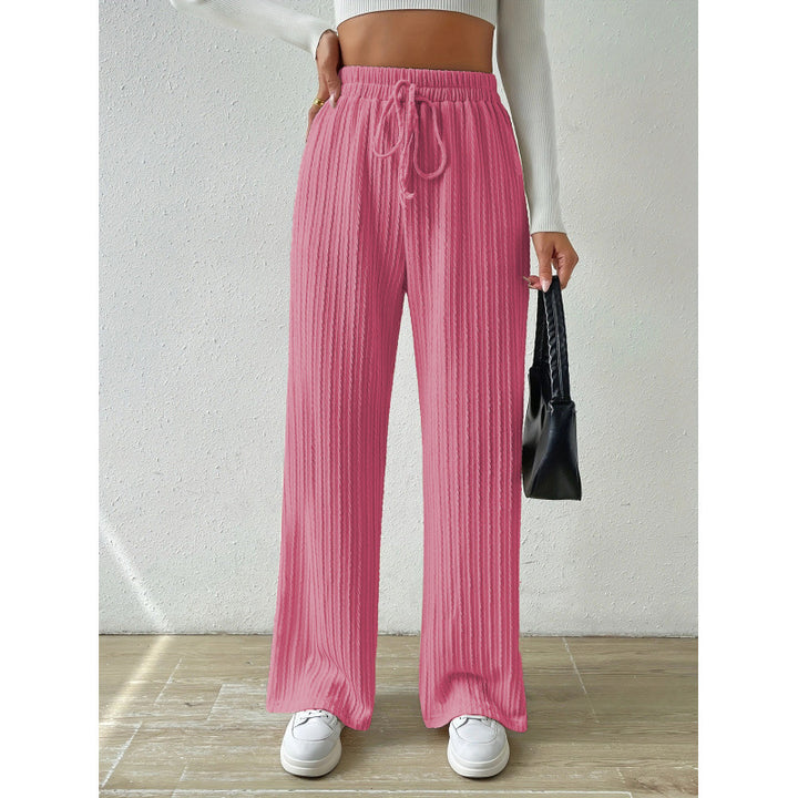 Dame hyggelig Cropped Top og løse Stretch-Bukser Sæt Stilla