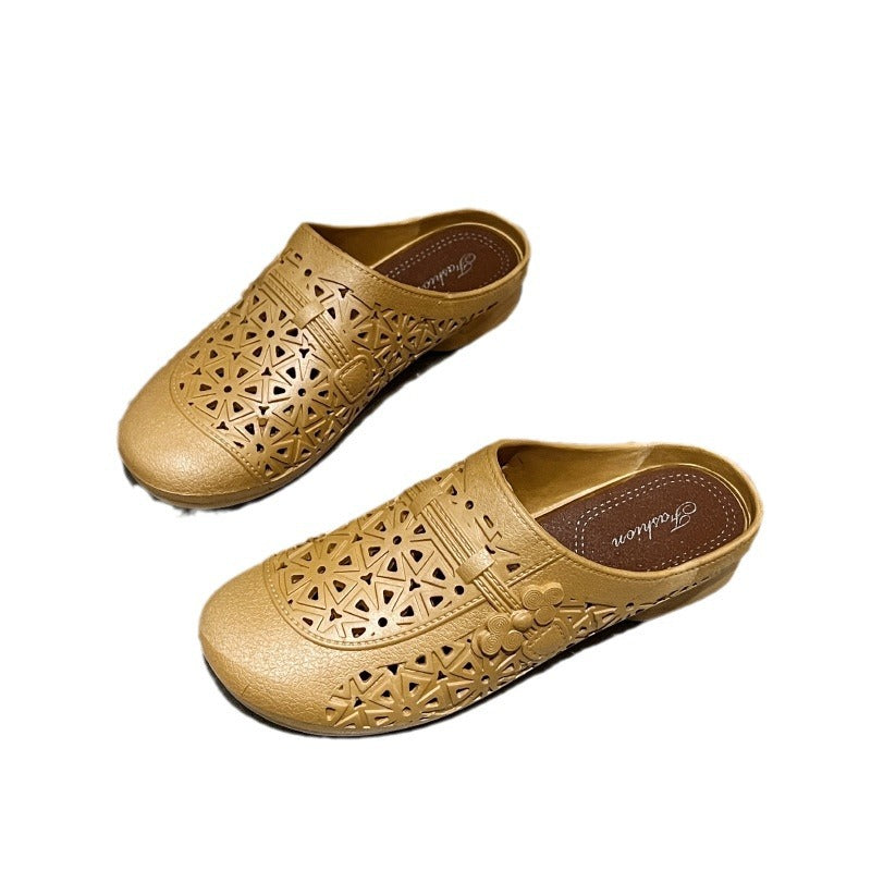 Dame Åndbare og skridsikre Clogs med blomster cut-out design Stilla