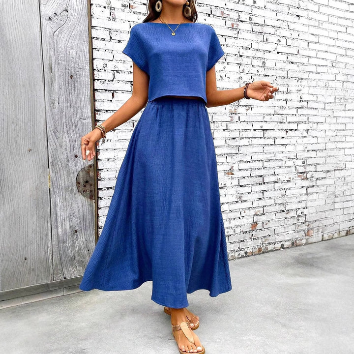 Dame Maxi-kjole med cropped overdel og afslappet snit Stilla