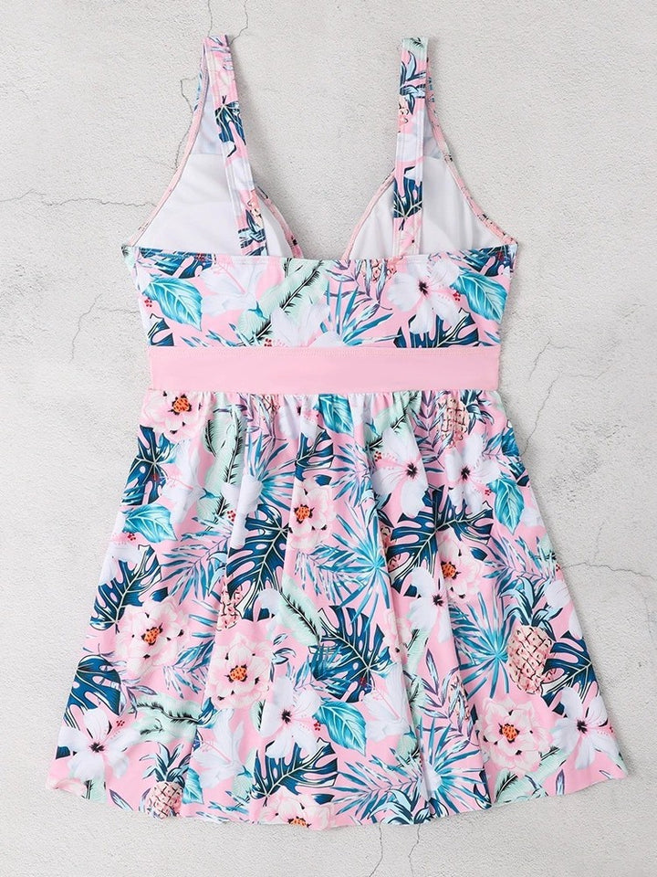 Dame Floral Wrap Badedragt Stilla