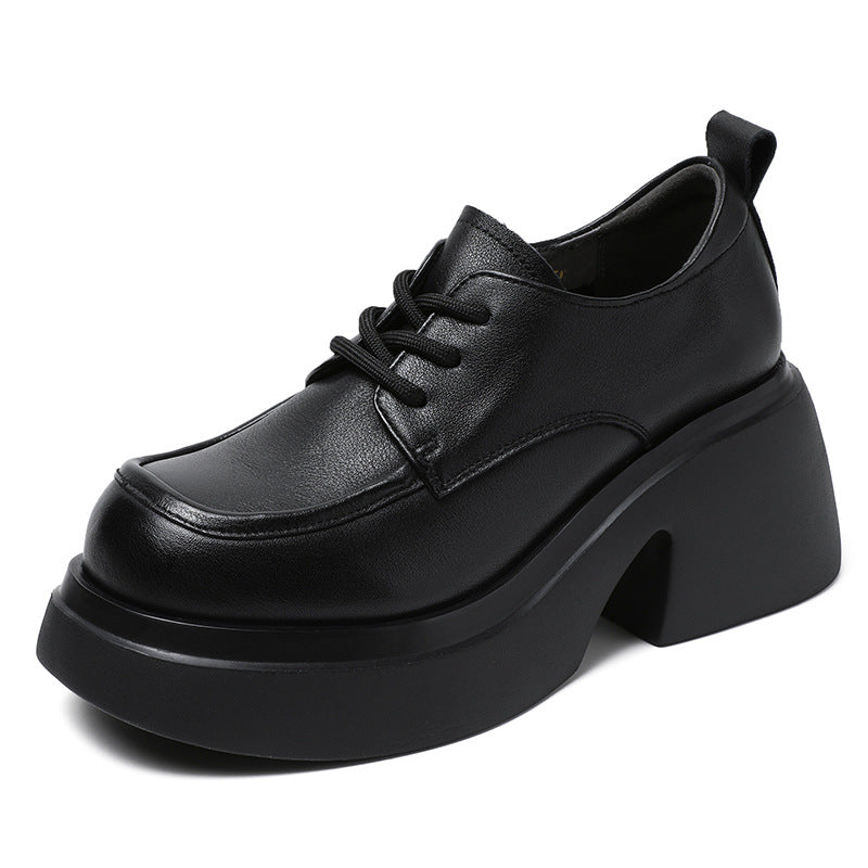 Femme Chunky Platform Oxfords med unikt design Stilla