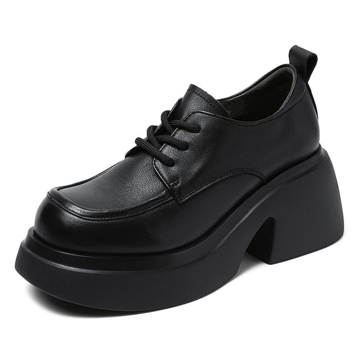 Femme Chunky Platform Oxfords med unikt design Stilla