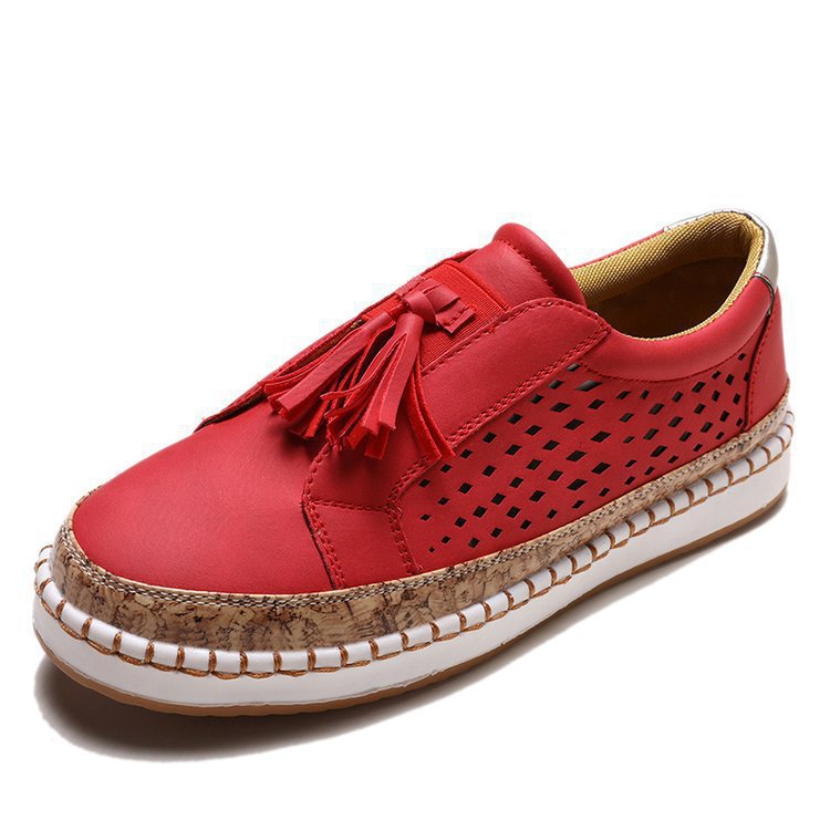 Dame Komfortable Slip-On Fritidssko med modedesign med pyntet kvast Stilla
