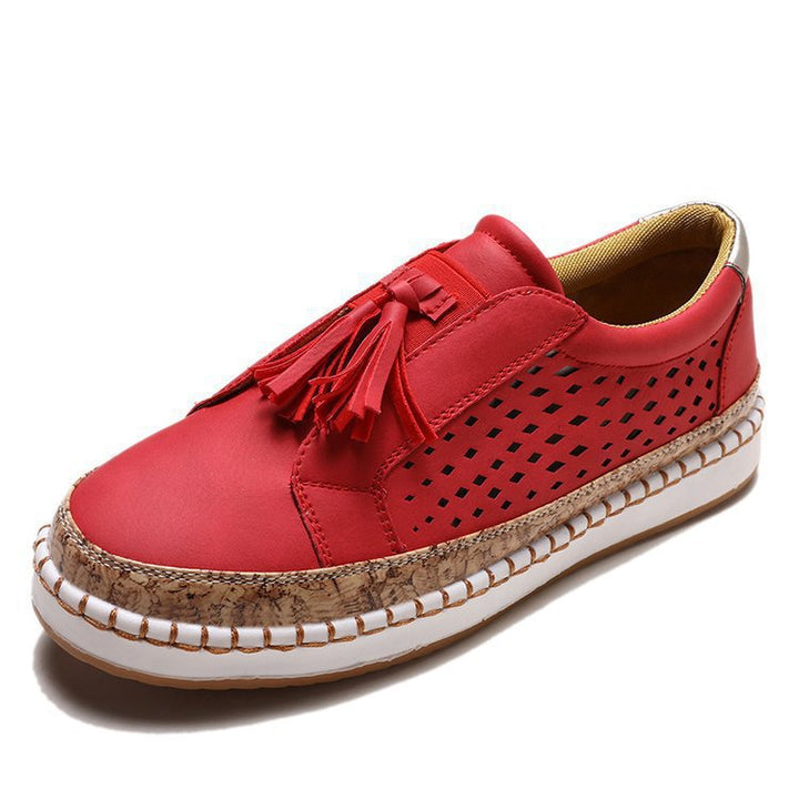 Dame Komfortable Slip-On Fritidssko med modedesign med pyntet kvast Stilla