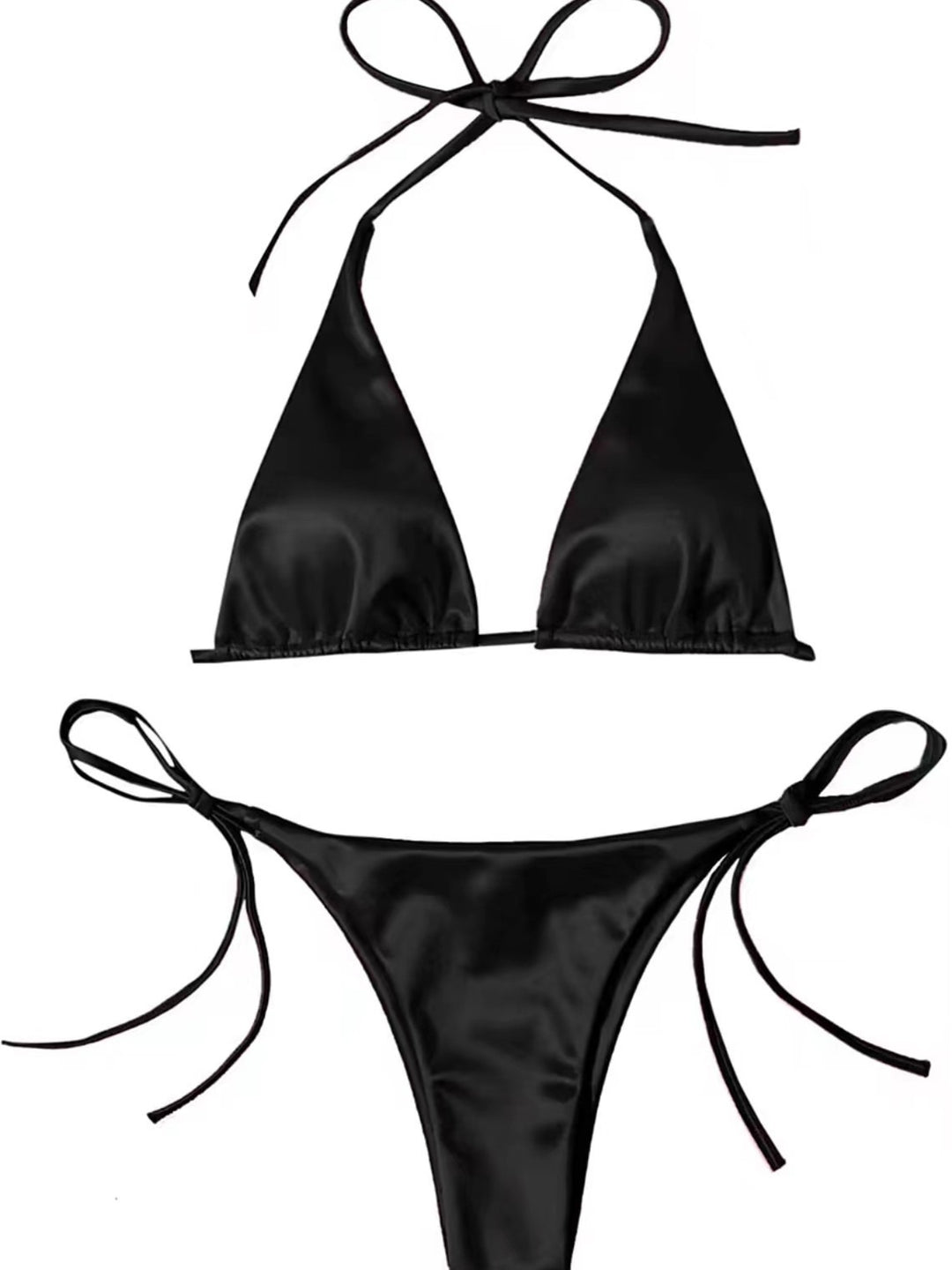 Dame Triangel-Bikini-sæt med justerbare stropper og elegant højt snit Stilla