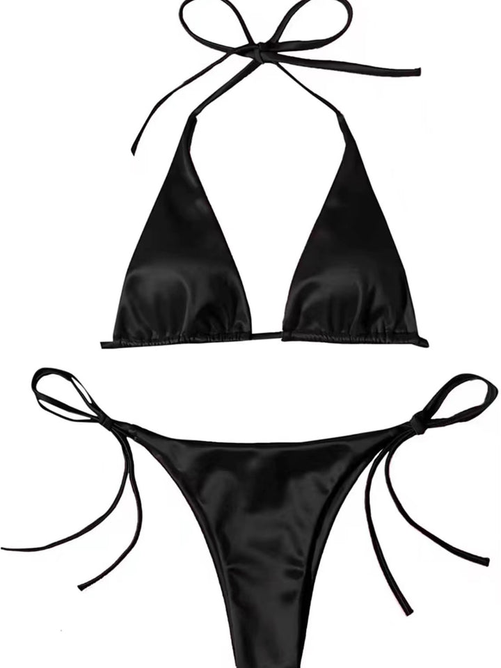 Dame Triangel-Bikini-sæt med justerbare stropper og elegant højt snit Stilla