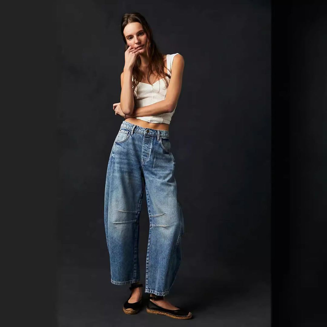 Dame Baggy-Jeans i Moderne Stil Stilla