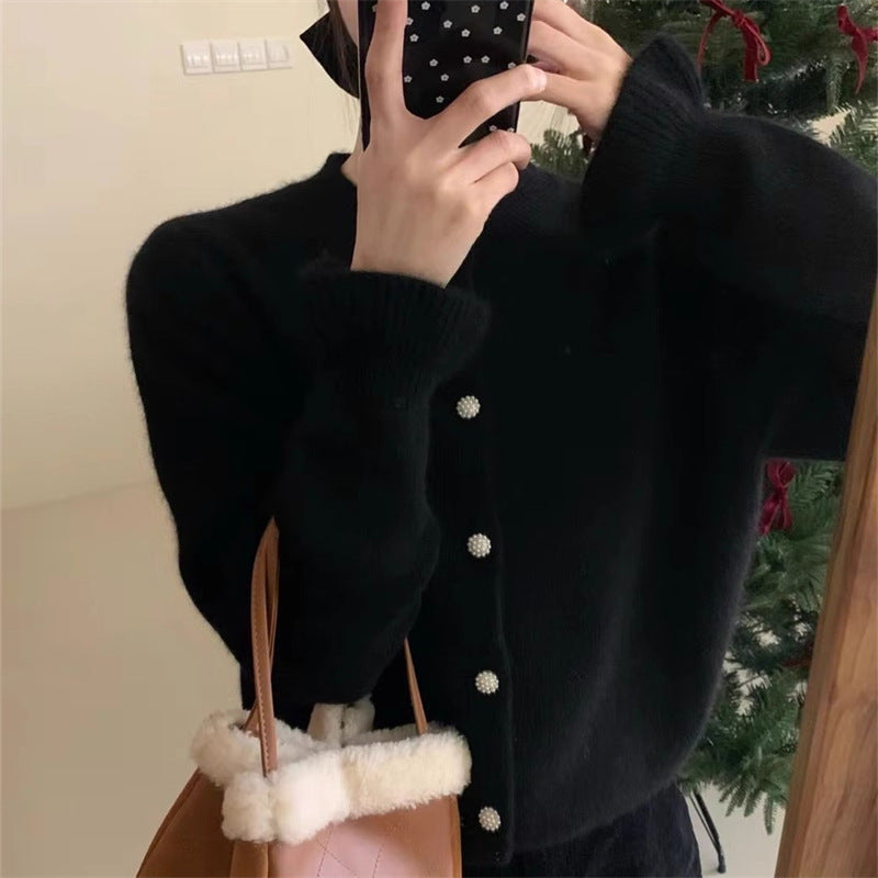 Kvinders hyggelige cardigan med perleknapper Stilla