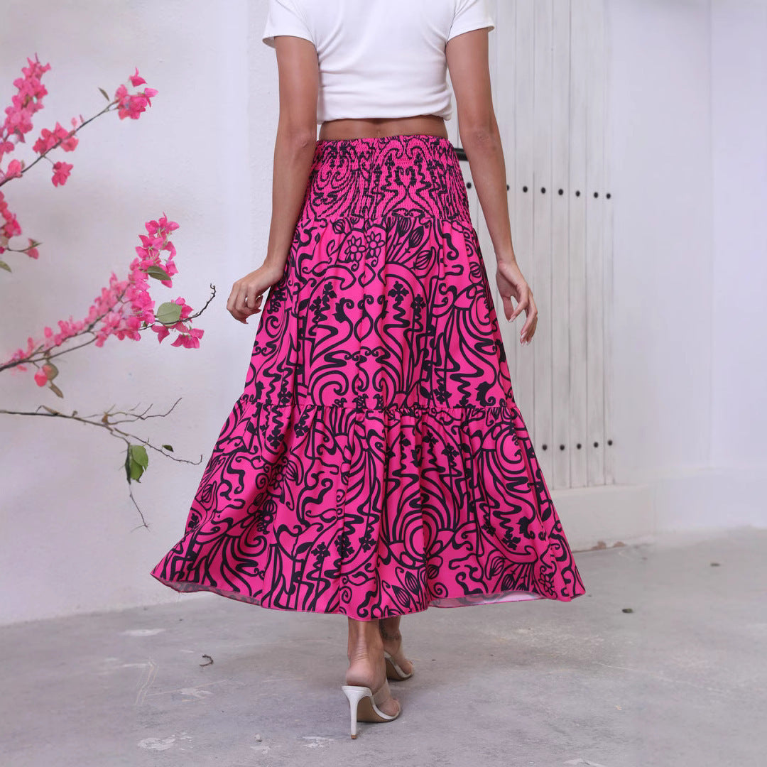 Dame Maxi Nederdel i Boho Stil Stilla
