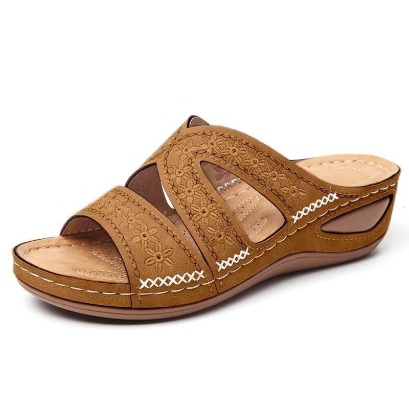 Dame Komfortable Sandaler med fashionable Blomsterdesign og ergonomisk Såler Stilla