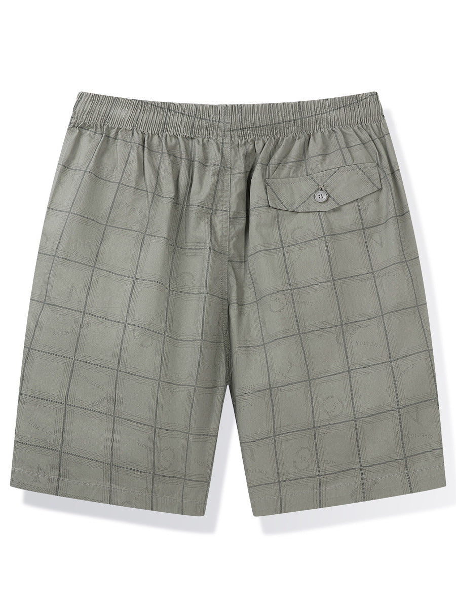 Herrer casual shorts i moderne ternet mønster Stilla