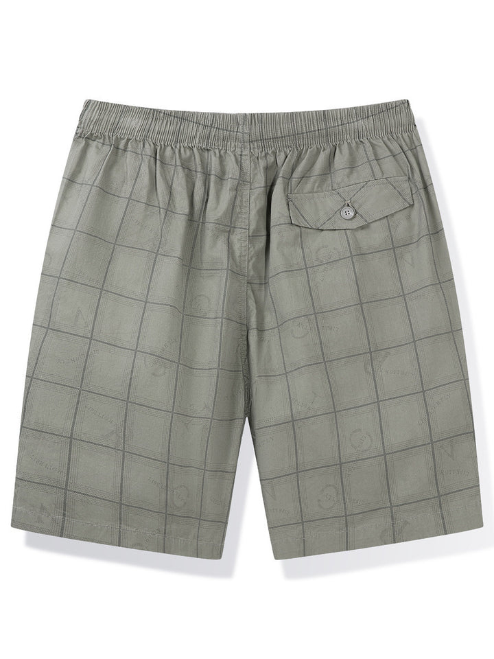 Herrer casual shorts i moderne ternet mønster Stilla