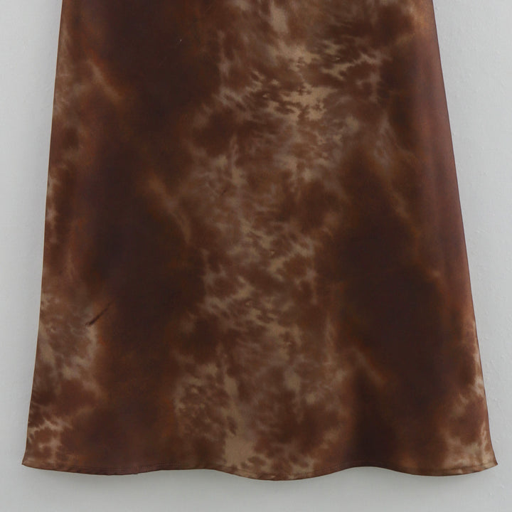 Femme Maxi Slip Kjole med justerbare Spaghetti-stropper Stilla