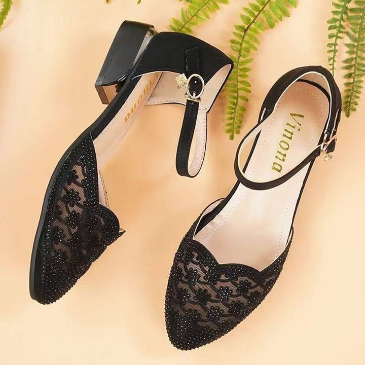 Dame elegante Slingback Ballerinas med blomster spidsede detaljer og moderigtige accenter Stilla