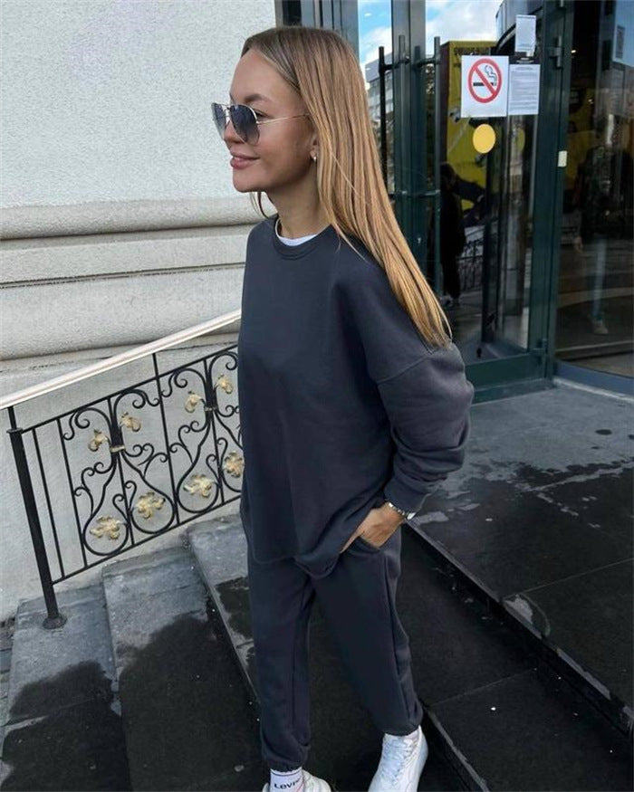 Dame hyggeligt Sweatshirt- og Joggingbuksesæt Stilla