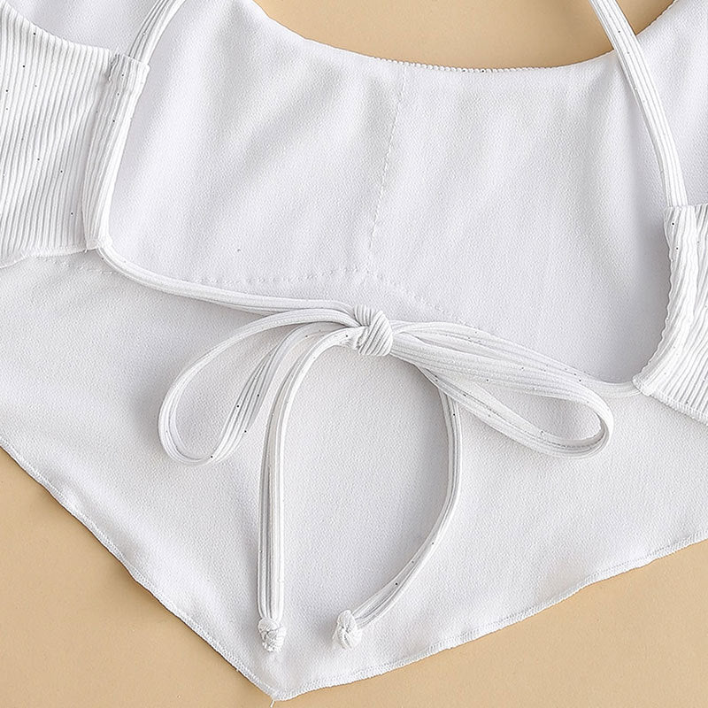 Dame Stilfuld Rib-Crop-Top Stilla