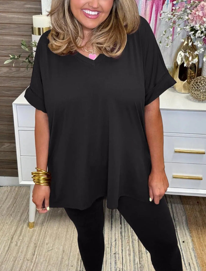 Dame afslappet lounge-outfit med behageligt oversized top og alsidige leggings Stilla