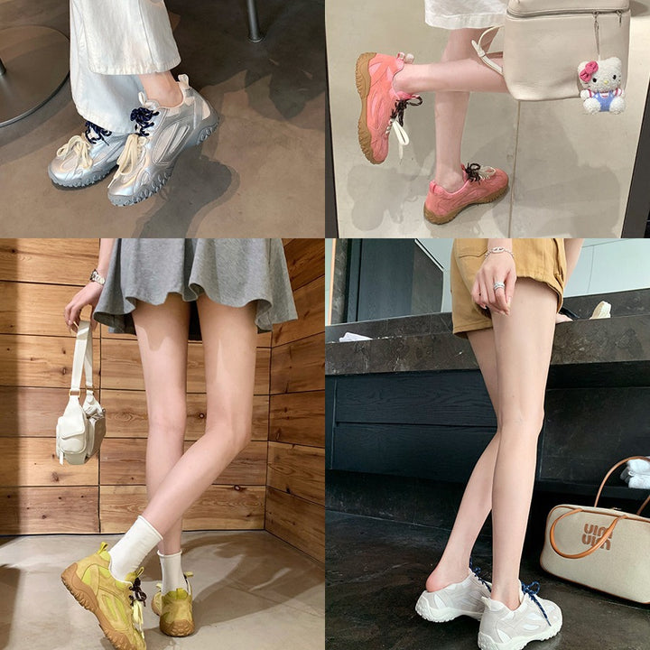 Dame Casual Athleisure Sneakers med åndbart mesh-design Stilla