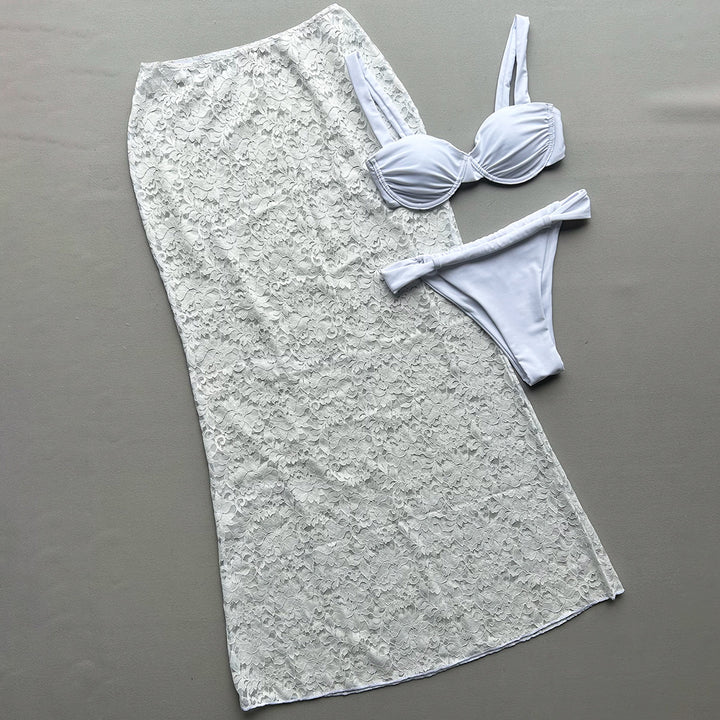 Dame bikini-top med forførende lace-drapering Stilla