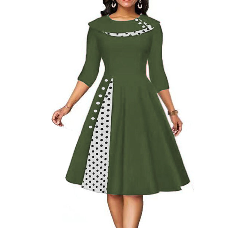 Dame Elegant Retro-Kjole med moderne accenter Stilla