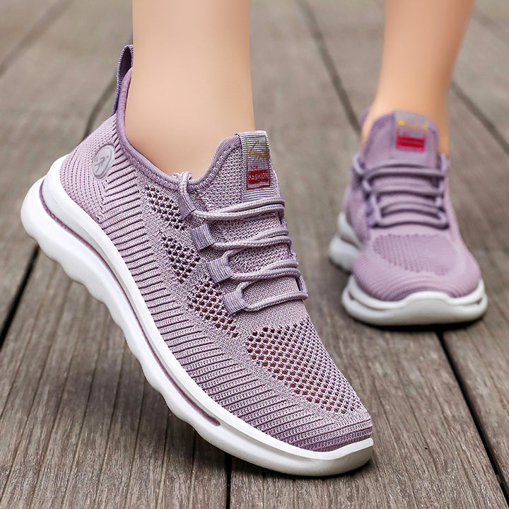 Dame Åndbare Fitness Sneakers med elastisk snørresystem og skridsikker sål Stilla