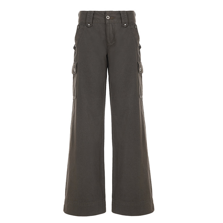 Damen Cargo-Hose im lässigen Stil mit praktischen Seitentaschen und weitem Bein Skovae