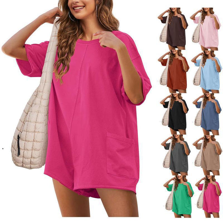 Dame Oversized Fritidsshorts med Lommer Stilla