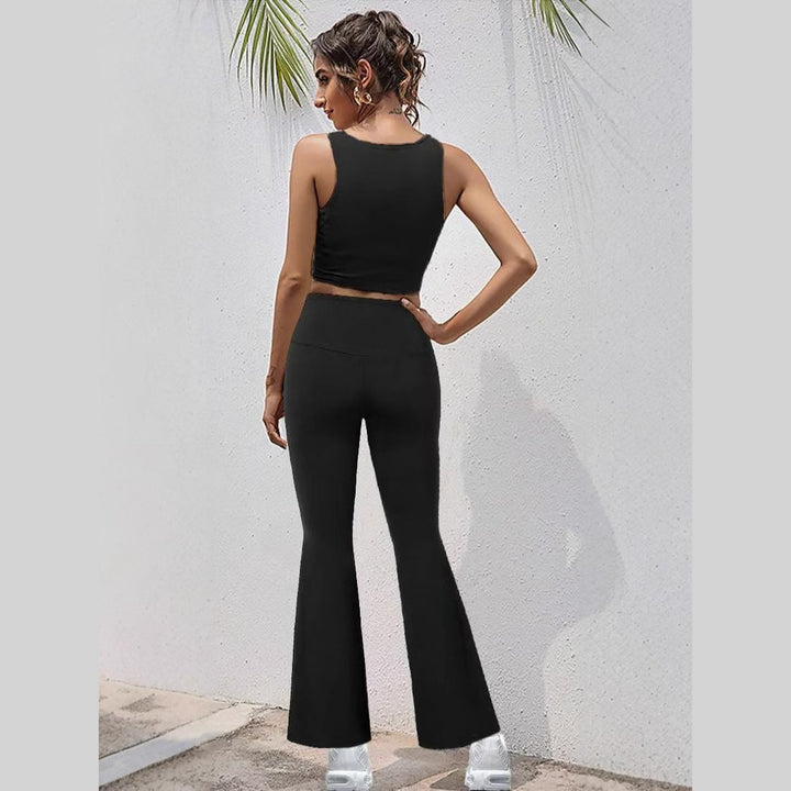 Dame Sporty Crop-Top med løstsiddende leggings Stilla
