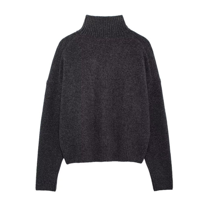 Femme Chunky Knit Turtleneck Pullover Stilla