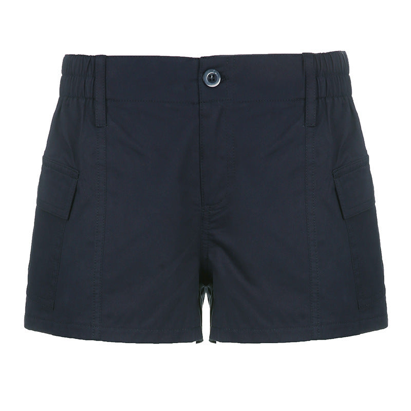 Dame cargo-shorts med elastisk talje og praktiske sidelommer Skovae