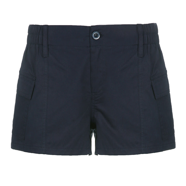 Dame cargo-shorts med elastisk talje og praktiske sidelommer Skovae