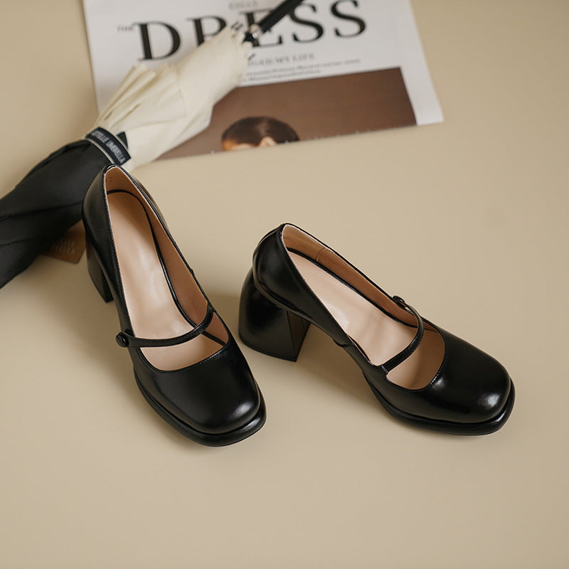 Femme Mary Jane blokhæle pumps Stilla