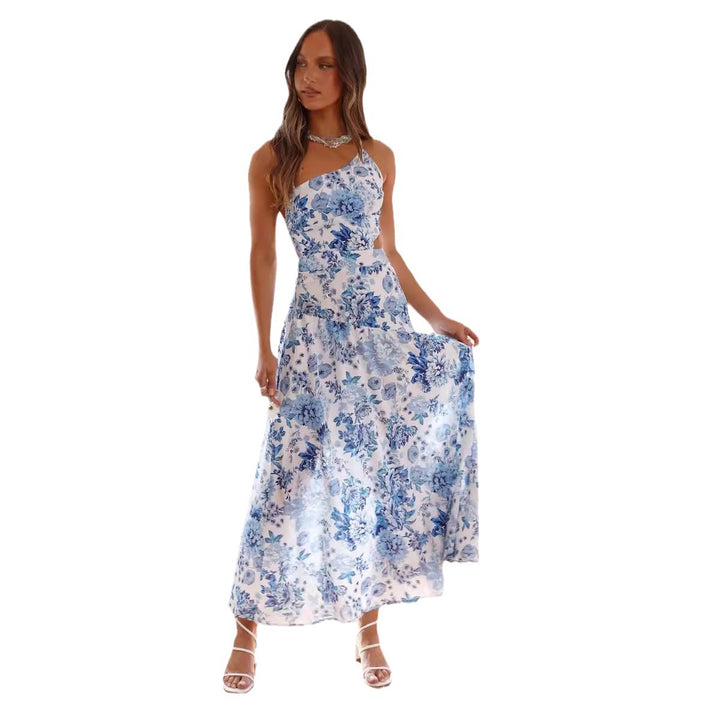 Femme Elegant Floral Cut-Out Maxi Kjole Stilla