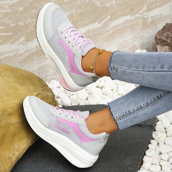 Dame Sporty løbe-sneakers med åndbar mesh-overflade og blød dæmpning Stilla