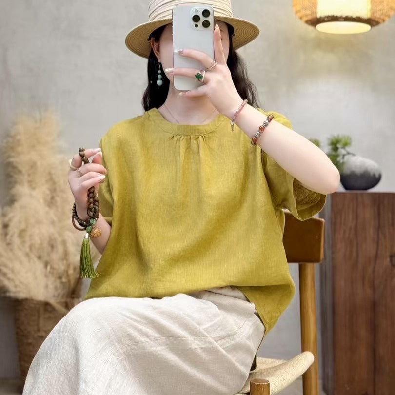 Femme Relaxed Fit Kortærmet Bluse Stilla