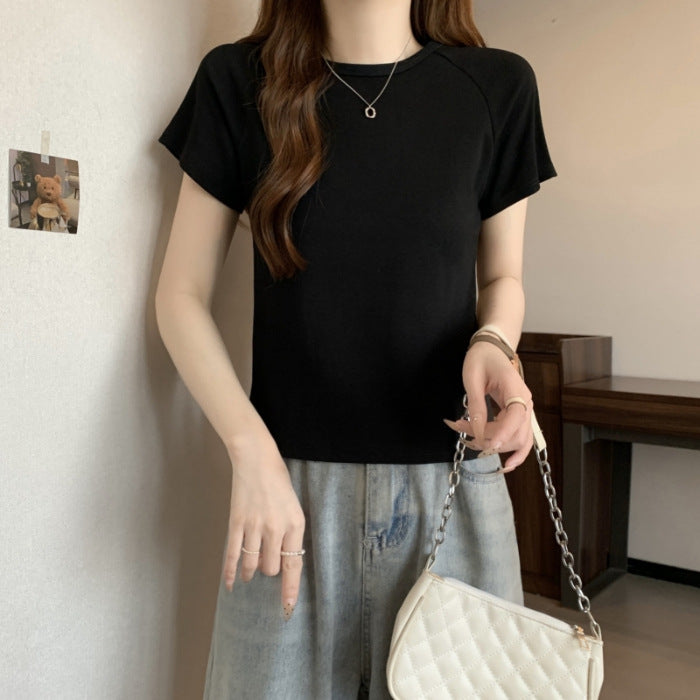 Femme Klassisk Kortærmet Pullover T-Shirt Stilla