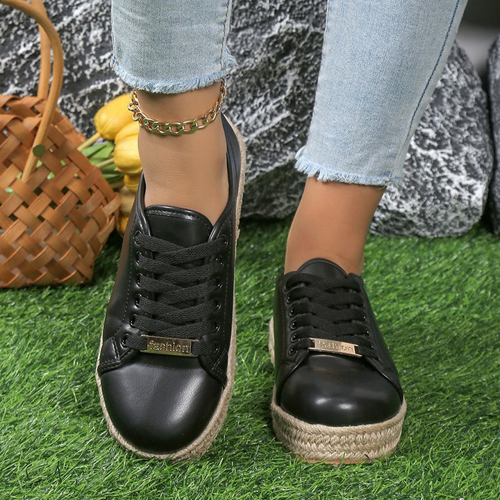 Dame moderne og komfortable sneakers med espadrille-sål Stilla