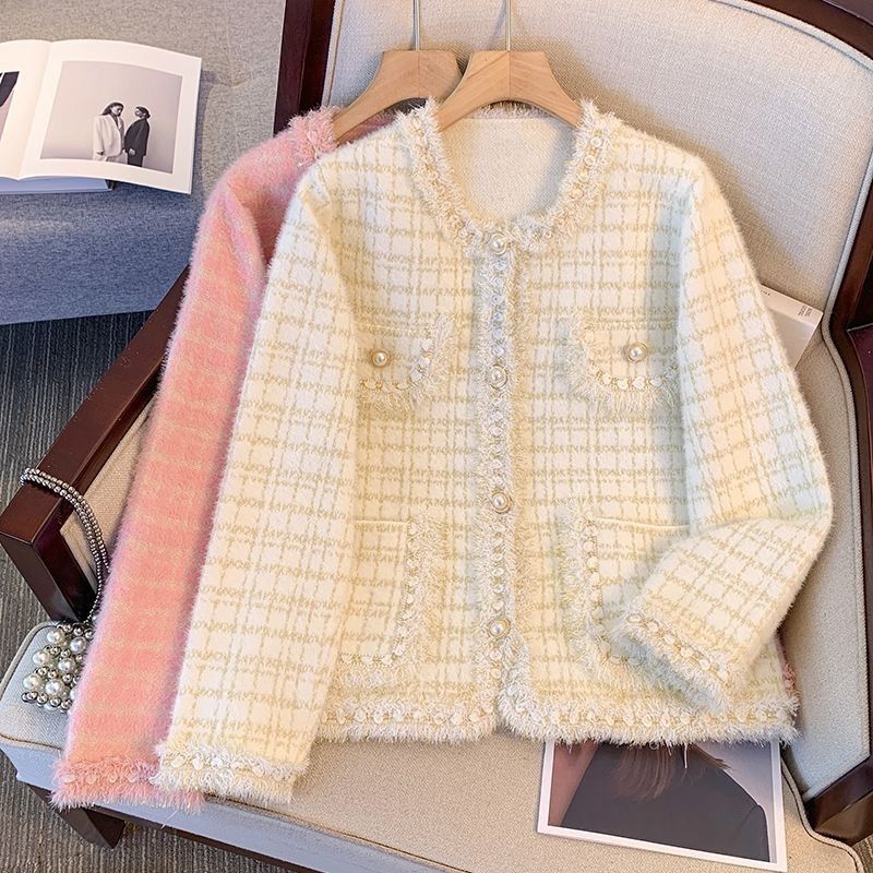 Kvinders hyggelige cardigan med dekorative perler og frynse detaljer Stilla