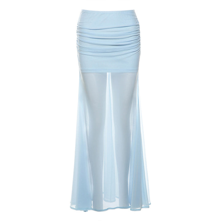 Damer Maxikjole med raffinerede flæsedetaljer og transparent chiffon Stilla