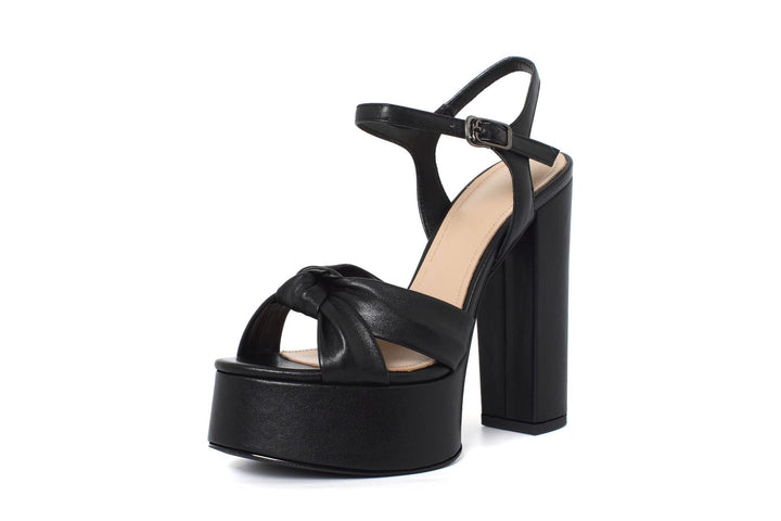 Femme Chunky Plattform Højhælede Sandaler med knyttet rem-detalje Stilla