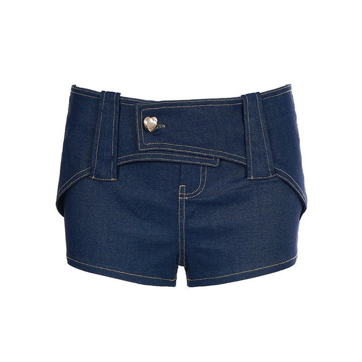 Dame Mode Denim Shorts med kreative snore Skovae