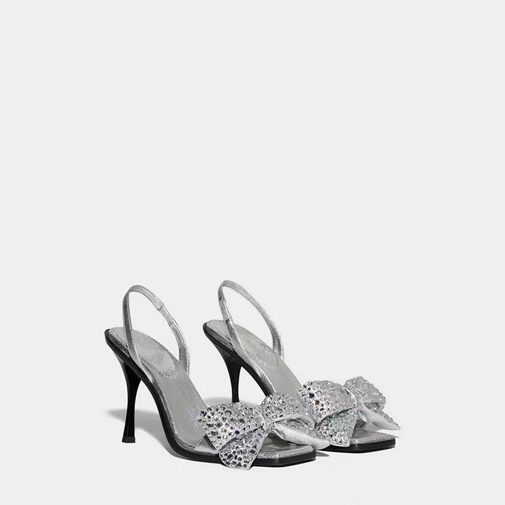 Femme Elegant Strass-udsmykkede Slingback-sandaler Stilla