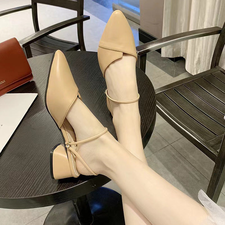 Dame Slingback-pumper med modet snit og elegant blokhæl Stilla
